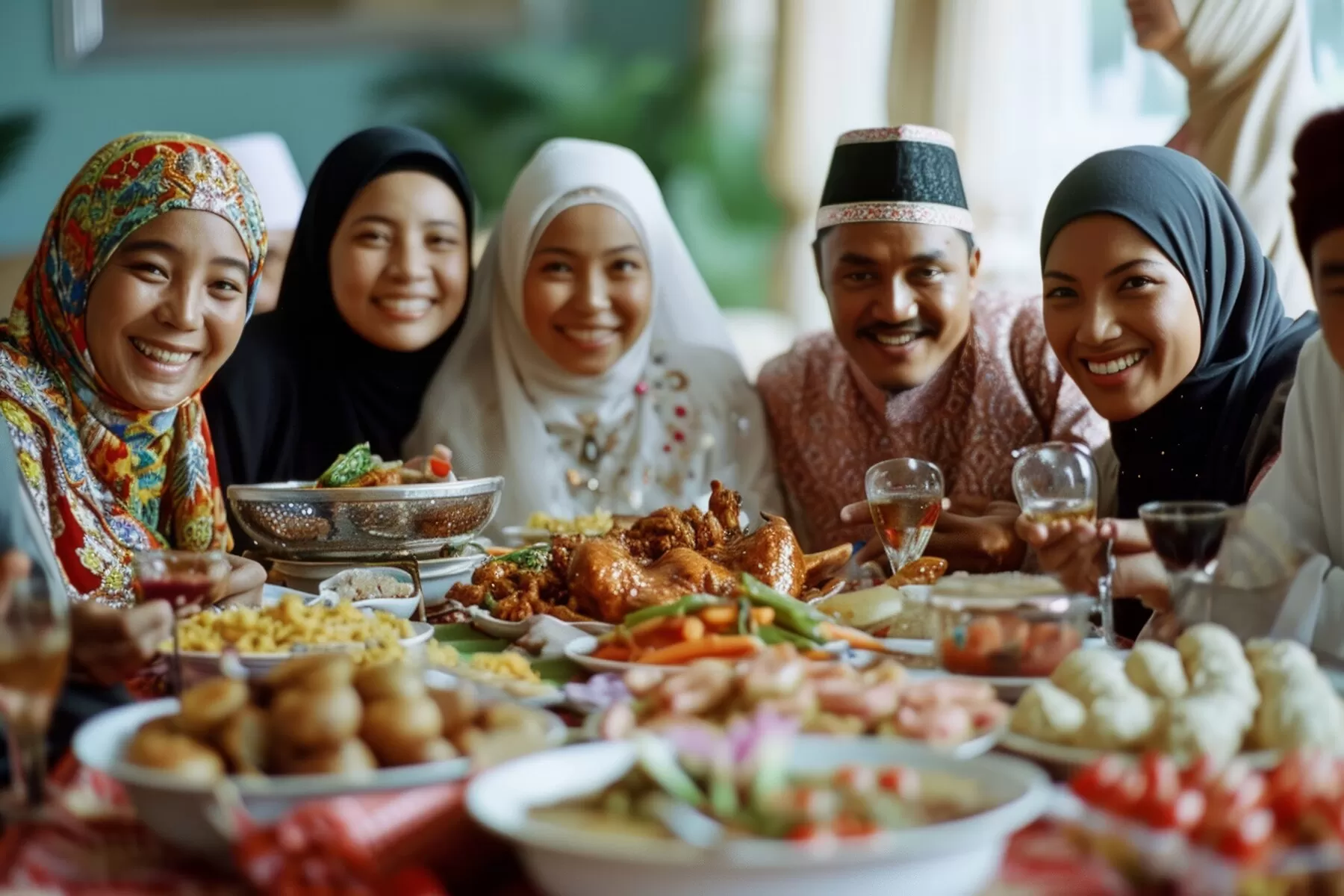 Menikmati Kebersamaan dengan Hidangan Berlimpah di Atas Meja