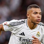Pemain Real Madrid, Kylian Mbappé, tampil fokus saat pertandingan