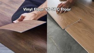 Ilustrasi struktur material SPC dan vinyl untuk menunjukkan perbedaannya